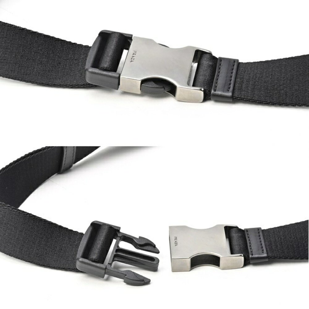 PRADA Body Bag Belt 2VL033 Leather Black S-155468 - Picture 6 of 10